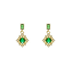 Emerald Crystal Earrings