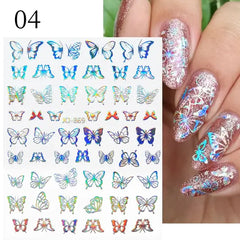 3D Laser Heart ILY Nail Decor