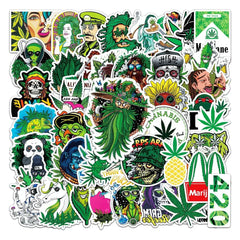 50PCS Weed Spoof Graffiti Characters Stickers