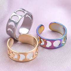 Hollow Stainless Steel solar/ Lunar Eclipse Rings