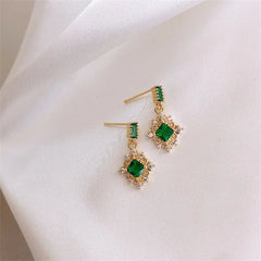 Emerald Crystal Earrings