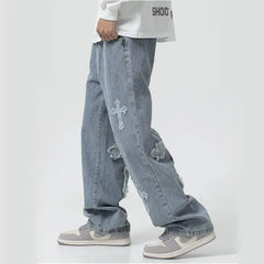 Denim Cross Pants