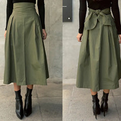 Solid Long Skirt