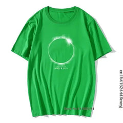 Total Solar Eclipse April 8 2024 3D Planet T-shirt