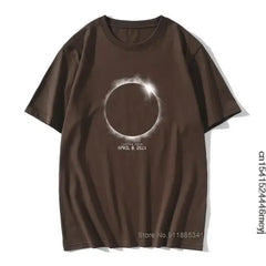 Total Solar Eclipse April 8 2024 3D Planet T-shirt