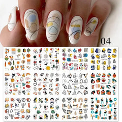 Water Design Nails Sticker Set