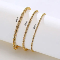 Twisted Rope Chain Bracelets