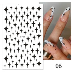 3D Laser Heart ILY Nail Decor