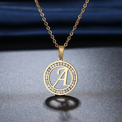 A-Z Crystal Rhinestone Necklaces