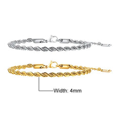 Twisted Rope Chain Bracelets