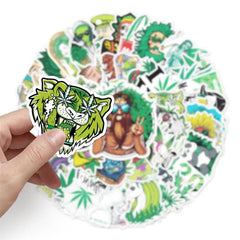 50PCS Weed Spoof Graffiti Characters Stickers