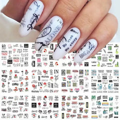 Water Design Nails Sticker Set