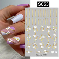 3D Laser Sakura Nail Decor