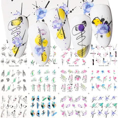 Water Design Nails Sticker Set