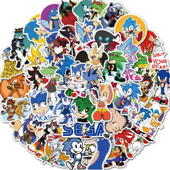 50Pcs Sonic Anime Stickers