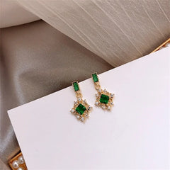 Emerald Crystal Earrings