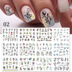 Water Design Nails Sticker Set