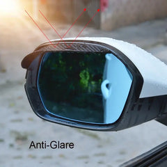 2Pcs Car Rearview Mirror Carbon Fiber Rain Cover