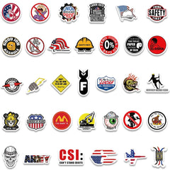 98PCS Cool Funny Logo Stickers