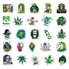 50PCS Weed Spoof Graffiti Characters Stickers