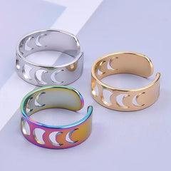 Hollow Stainless Steel solar/ Lunar Eclipse Rings