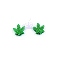 Pot Leaf Stud Earrings