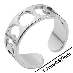 Hollow Stainless Steel solar/ Lunar Eclipse Rings