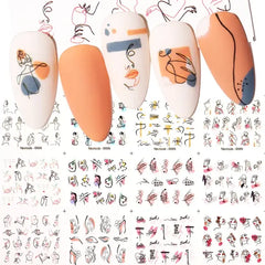 Water Design Nails Sticker Set