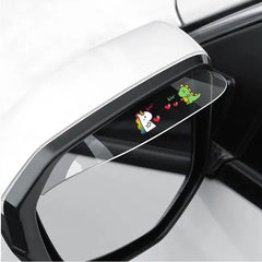 2Pcs Car Rearview Mirror Carbon Fiber Rain Cover