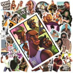 50PCS Rockstar GTA Stickers