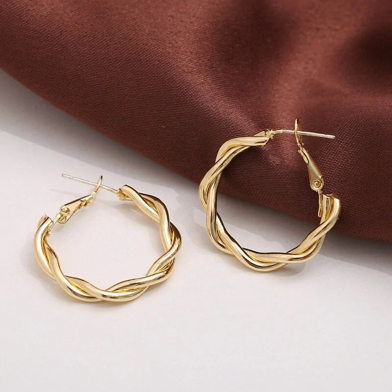 Twisted Hoop Earrings