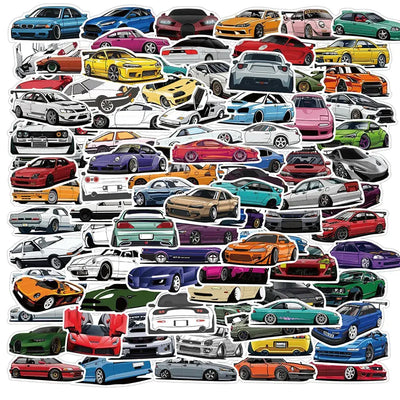 10-100PCS Racing Car Stickers