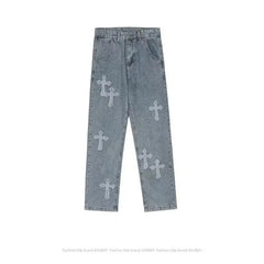 Denim Cross Pants