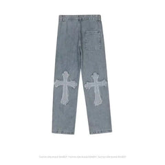 Denim Cross Pants