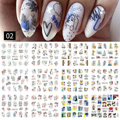 Water Design Nails Sticker Set