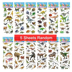 5 Sheet Puffy Stickers for Kids