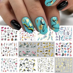 Water Design Nails Sticker Set