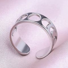 Hollow Stainless Steel solar/ Lunar Eclipse Rings