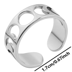 Hollow Stainless Steel solar/ Lunar Eclipse Rings