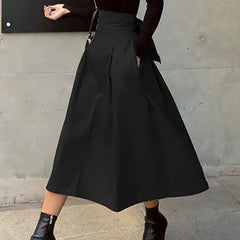 Solid Long Skirt