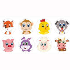 50-500pcs Children Cartoon Animal Stickers