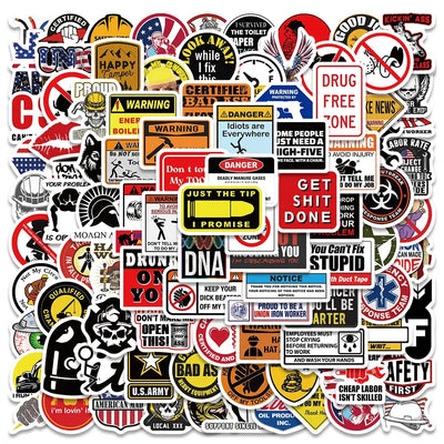 98PCS Cool Funny Logo Stickers