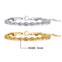 Twisted Rope Chain Bracelets