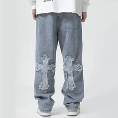 Denim Cross Pants