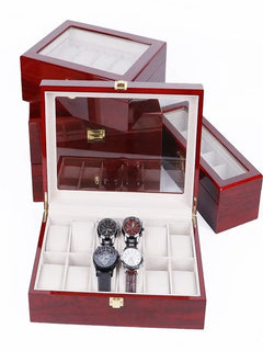 Personalized Luxury Wooden Watch Box Organizer